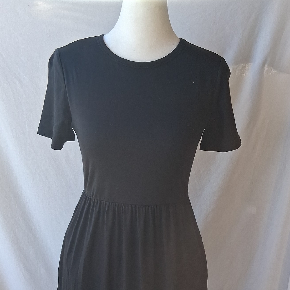 Quince Maternity Tencel Jersey Maxi Dress Black S